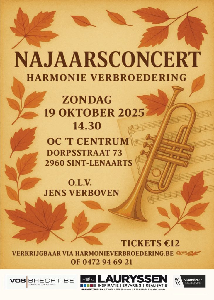 Najaarsconcert harmonie verbroedering 19-10-2025