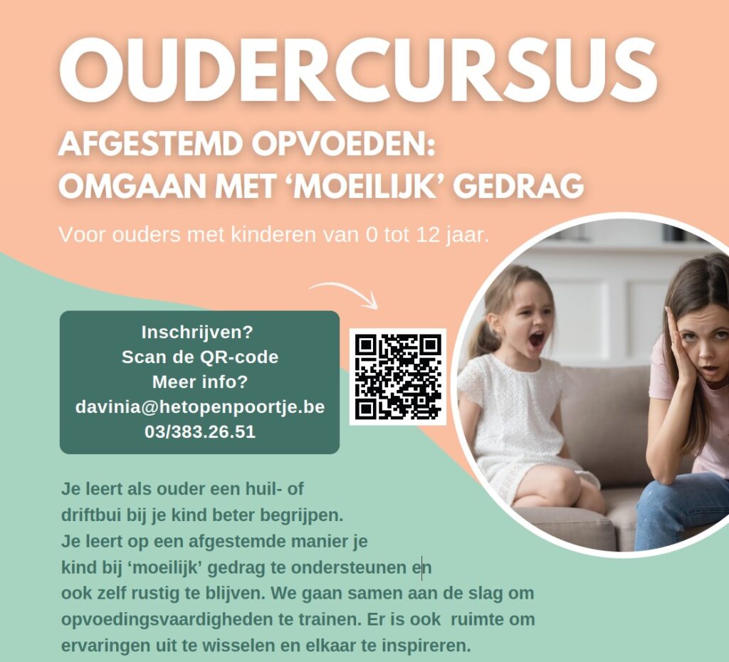 Aanbod oudercursus Het Open Poortje