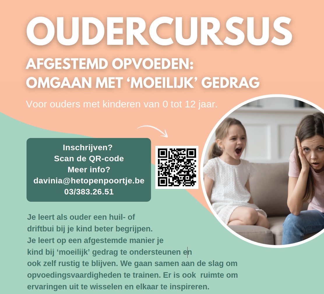Aanbod oudercursus Het Open Poortje